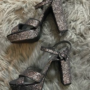Sparkly Vera Wang Chunky Heel
